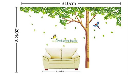 Rainbow Fox Grand Rosa Sakura Kirschblüte Baum Wandtattoo Sticker PVC abnehmbar Wall Decal für die Mädchen und Jungen-Baumschule XY1098 - 3