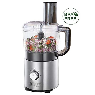 Russell Hobbs Robot Cuisine Multifonction Compact Home, Plus Petit, Plus Performant, Hâche, Mixe, Tranche Et Râpe, Compatible Lave-Vaisselle - 25280-56