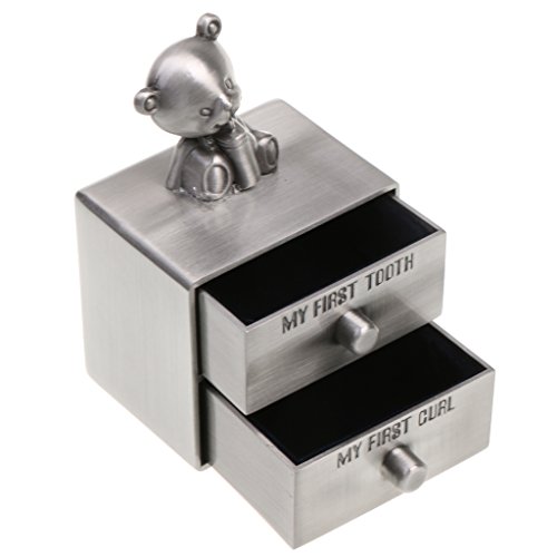MagiDeal Zahndose / Lockendose / Haardose / Pillendose für Erste Locke, erste Zahndose – Geschenk Geburt Taufgeschenk - 9