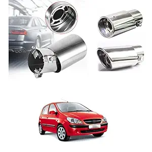 PRIKNIK Silencer Tip Exhaust Pipe Car Stainless Steel Rear Muffler Tip Tail Muffler Tip Pipe Adjustable Car Decoration Exhaust Tip Tailpipe Compatible with Getz