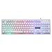 Produktbild Günstige und erschwingliche Gaming-Tastatur, USB-Hintergrundbeleuchtung, UK-Layout@Weiß