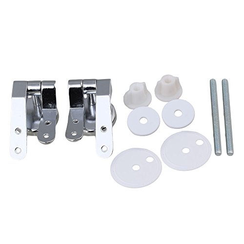 BQLZR Gängig Paar Silber WC-Sitz Scharnier Toilette Befestigungen für Ersatzteil DIY Reparatur