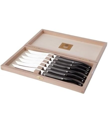 Claude Dozorme Coffret 6 laguiole steak dozorme bubinga Claude Dozorme Coffret 6 laguiole steak dozorme bubinga