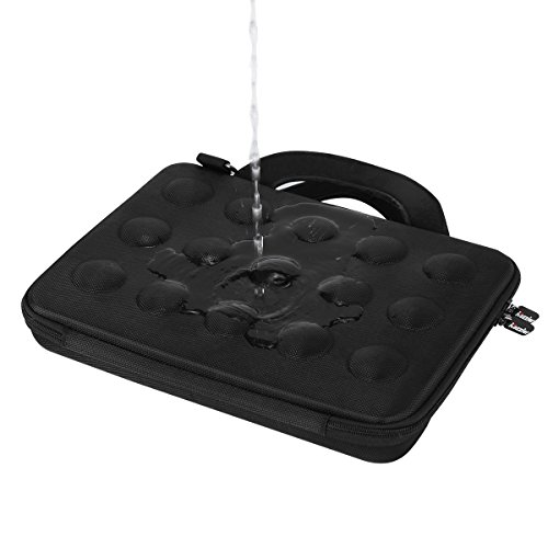iCozzier 11,6-12,5 Zoll hochwertige wasserdichte stoßfeste Tragetasche Schultertasche Laptoptasche aus Neopren für Laptop / Notebook Computer / Chromebook / MacBook Air 11 / Surface Pro 3 / Surface Pro 4 / Ultrabook Notebook – Schwarz - 5