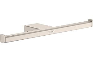 ‎HANSGROHE Hansgrohe AddStoris Modern Toilet Paper Holder in Brushed Nickel, 41748820