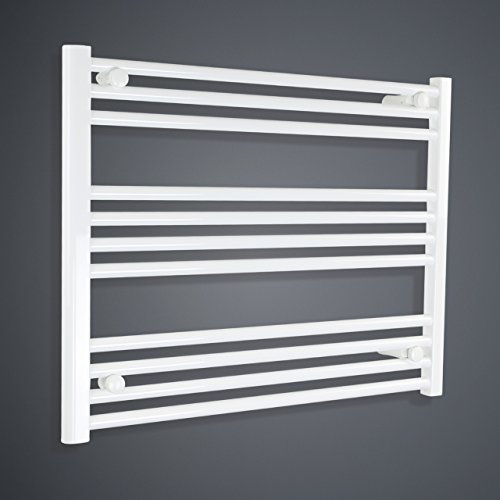 Preisvergleich Produktbild Badheizkörper / Handtuchwärmer, gerade, flach, 950 x 600 mm, Weiß