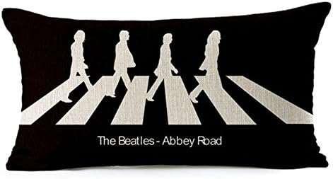 Beatles Abbey Road Cotton Linen Decorative Throw Pillow Case Cushion Cover, 11.8" x 19.6"