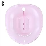 HERME Portable Bidet Bath Tub Nursing Basin Kit with Sprayer on Toilet (pink)