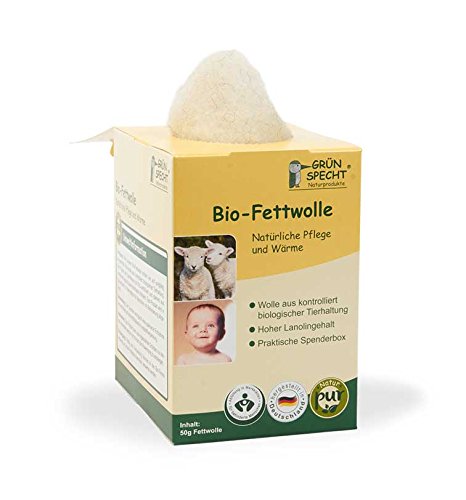 Grünspecht 638-00 Bio-Fettwolle, kbT, Rohwolle, Schafwolle mit hohem Lanolingehalt zur Haut- und Babypflege, 50 g, beige - 3
