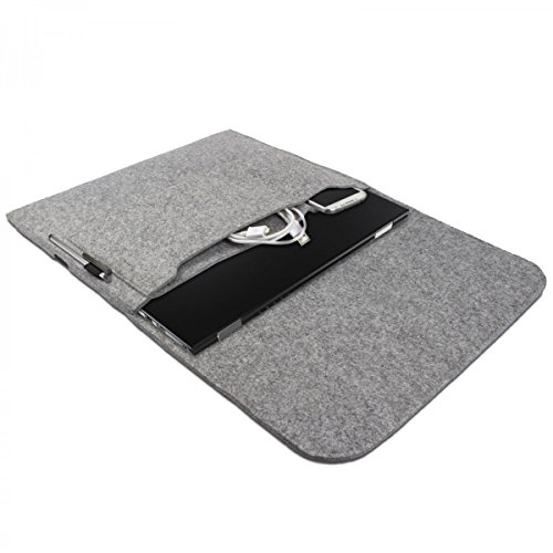 eFabrik Schutztasche für Lenovo ThinkPad X1 Yoga Tasche aus Filz (Auch für ThinkPad X1 Carbon geeignet) Ultrabook Filztasche Laptop Case Sleeve Soft Cover Schutzhülle Sleeve hell grau - 6