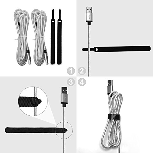  Lot de 2  USB Type C C  ble en Nylon  Fundro 6ft   1 8m USB Type C Rapid C  ble Chargeur pour Samsung Galaxy S9   S9 Plus   S8   S8 Plus   Note 8  Huawei P20   P20 Pro   P10   P10 Plus  Nintendo Switch  Google Pixel   Pixel XL  Moto Z et Plus  Argent 