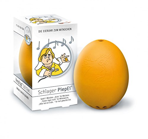Brainstream Schlager PiepEi, Eieruhr, Eiertimer, Orange, Spielt 3 Melodien, A000976