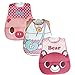 Price comparison product image poioikjk 3pcs soft baby ring waterproof, safe and comfortable antibacterial waterproof bib