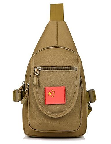 ZQ 2 L Umhängetasche Camping & Wandern Legere Sport Multifunktions Schwarz / Braun 1680D Polyester Other acu color