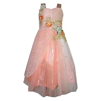 orange colour party frocks