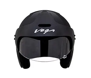 Vega BUD-OF-K Half Face Helmet (Black, XS)