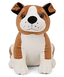 Fibre Filled Cotton Stuffed Animal Dog Soft Toy Teddy Bear for Kids Toddlers and Baby Boy or Girl of Plush Material (Brown & White Dog)