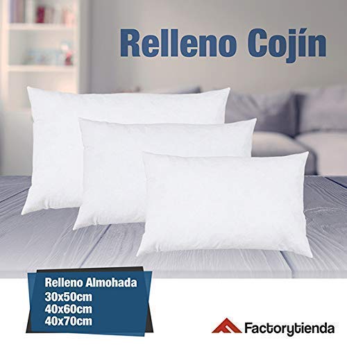 Casaimabo - Almohada Relleno Fibra 70 x 40 cm (Ref:1u7040), Muy Mullido indeformable, antialérgico, de Fibra Hueca Virgen siliconada, económica.(Disponible en Otras Medidas a Elegir)