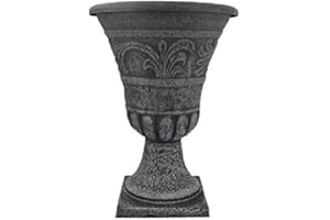 FARGRO Tall Urn Planter with Stone Effect Finish 54cm tall x 40.5cm wide