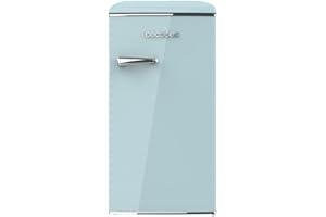Cecotec Mini Nevera Retro de 90 L Bolero CoolMarket TT Origin 90 Blue. Frigorífico Mini con ICEBOX, Tirador Cromado, Abridor Botellines, Estilo Vintage en Azul