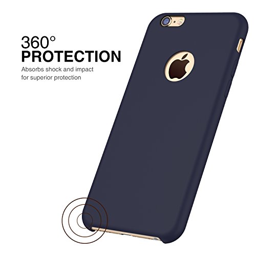 RANVOO [RAINBOW] iPhone 6s /6 Case, Soft Silicone Case, Compatible with
Universal Magnetic Car Mount, Blue