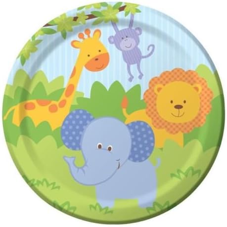 Forest Friends Jungle Party Paper Dinner Plates x 8