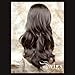 Dark Coffee Brown Long 3/4 Wig Fall Hairpiece Wavy Layered Hair Piece