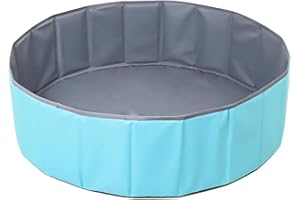Hojalis Ball Pit, Portable Ocean Ball Pool, Round Ball Pit for Pet Cats Dogs Indoor Outdoor (Blue,80cm)