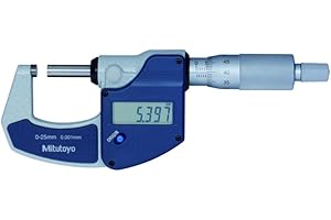 MITUTOYO Digital Bügelmessschraube ohne Datenausgang Messbeich 0-25 mm, 1 Stück, 101166179