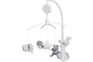 BO Baby's Only - Mobiles bébé musical - Gris Argent/Gris/Blanc - 100% polyester