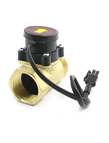 1PT männlich zu weiblich Gewinde Messing-Wasserstrom-Sensor 0.75-5L / Min 800W - 2