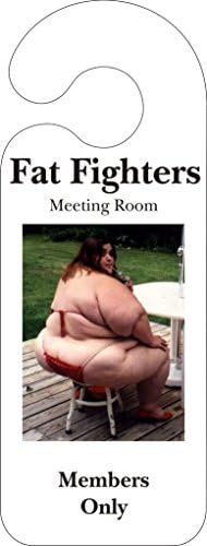 Fat Fighters Meeting Room Door Handle Hanging Sign