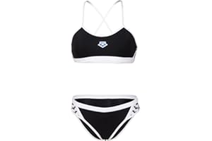 ARENA Women's Icons Bikini Cross Back Solid Bañador de Dos Piezas Mujer (Pack de 1)