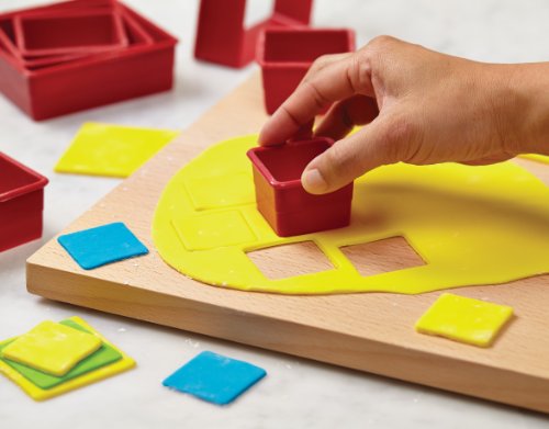 Cake Boss Fondant- / Keks-Ausstechformen, Nylon, Quadrate, 9 Stück - 4