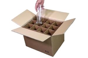 Simba Paper Design 5 Scatole 12 Bicchieri Alti Max cm 29 Cartone 2 Onde Trasloco+Spedizione