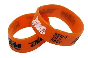 Benjoy Combo of 2 KTM DUK Orange Wrist Band for KTM Duke