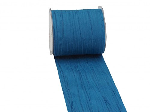 Fripe Taft 100mm Tischband Hellblau Blau Petrol Flieder Kommunion Konfirmation, Farbe:Petrol