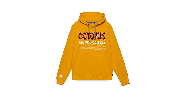 Octopus - Felpa con Cappuccio all You Can Eat - Dark Yellow - (XS) :  Amazon.it: Abbigliamento