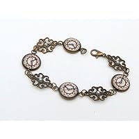 Armband mit Uhr Motiven Steampunk Schmuck