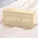Produktbild Queta LED Holz Wecker Digitalwecker Tisch Uhr Datum Temperatur Anzeige 12/24 Stunde (Bambus)