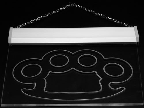 ADVPRO Multi Color i778-c Knuckles Brass Weapons Bar Pub Neon LED Sign with Remote Control, 20 Colors, 19 Dynamic Modes, Speed & Brightness Adjustable, Demo Mode, Auto Save Function