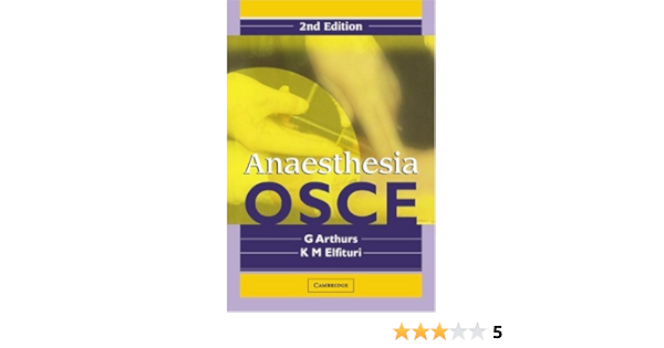 Anaesthesia Osce 2ed Second Edition Amazon Co Uk Arthurs G 9780521681827 Books