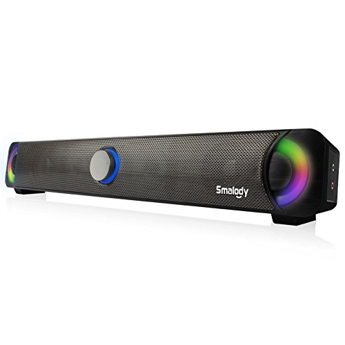 Preisvergleich Produktbild Ydq Tragbare Lautsprecher Hochleistungs-Subwoofer Eingebaute Lautsprecher Sound Blaster Stereo-PC-Lautsprecher mit LED-Farben Kompatibel USB-Kabel und Ladegerät