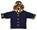 CozyBear DUF01 Navy and Tartan Duffle Coat - Size 1-2yrs