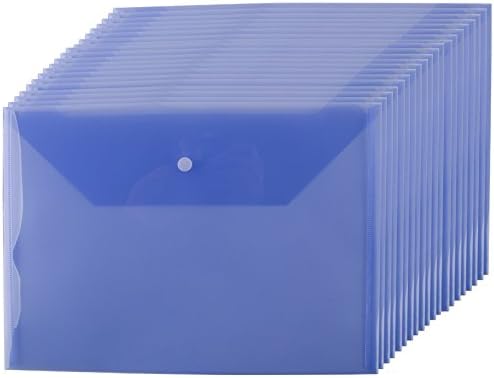 5/20pcs/lot Great Transparent Plastic A4 Folders File Bag Document Hold Bags Folders Filing Paper Storage Office School Supplies ,20 pack - snap file bag - Purple thickening