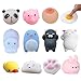 Produktbild VENMO 12PC Mini süße Squeeze lustige Spielzeug Soft Stress und Angst Relief Spielzeug DIY Dekor Spielzeug Anti Stress Stressball zum Kneten Squeeze Ball Kawaii Squishy Tier Form gegen Stress im Alltag (Multicolor)