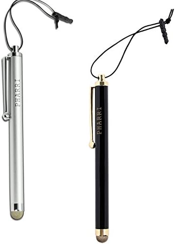 PHARRI 2-Pack Executive Stylus Pen Microfiber Mesh Tip for All Capacitive Touch Screen Smart Phones and Tablets(SSB)