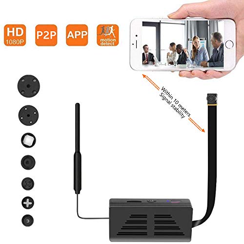 P2P Kamera, 1080P IP Mini Überwachungskamera Video mit Bewegungserkennung, App-Steuerung für IOS und Android 10M Signalstabilität MEHRWEG