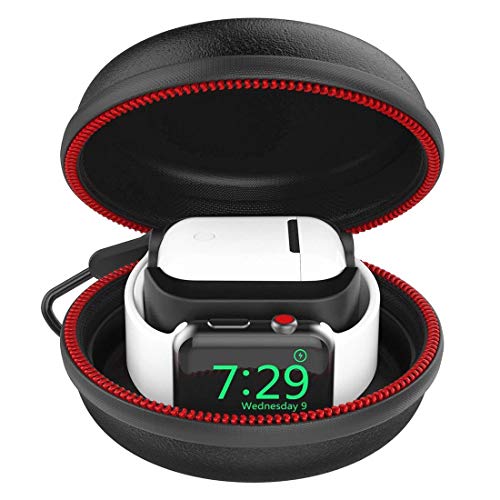 CFX Funda de Transporte Base de Carga para Airpods,Apple Watch 1 2 3 4,2 en 1 Estación de Acoplamiento para Apple Airpods