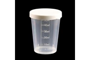 DHLIIQQ 20/30/50ml Misurino di Farmaci Con Coperchio Vecchio Uomo Multiuso Medicina Tazza Becher Misura di Plastica Erogazione Trasparente